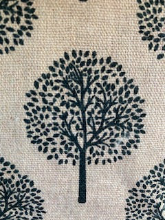 Natural Mulberry Tree Navy Handmade fabric washbag