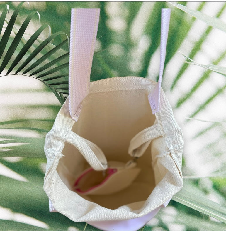 Handmade Natural 100% Linen Organic Tote Bag and Matching Purse | Free UK Shipping