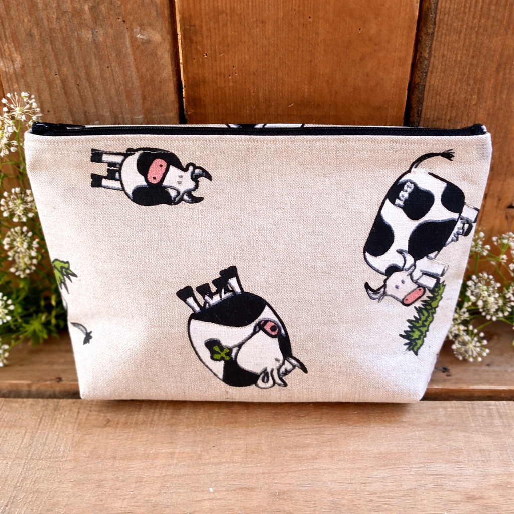 Handmade Fabric cow washbag Design | Free UK Shipping
