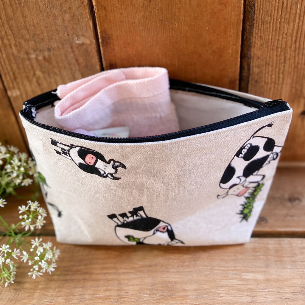 Handmade Fabric cow washbag Design | Free UK Shipping