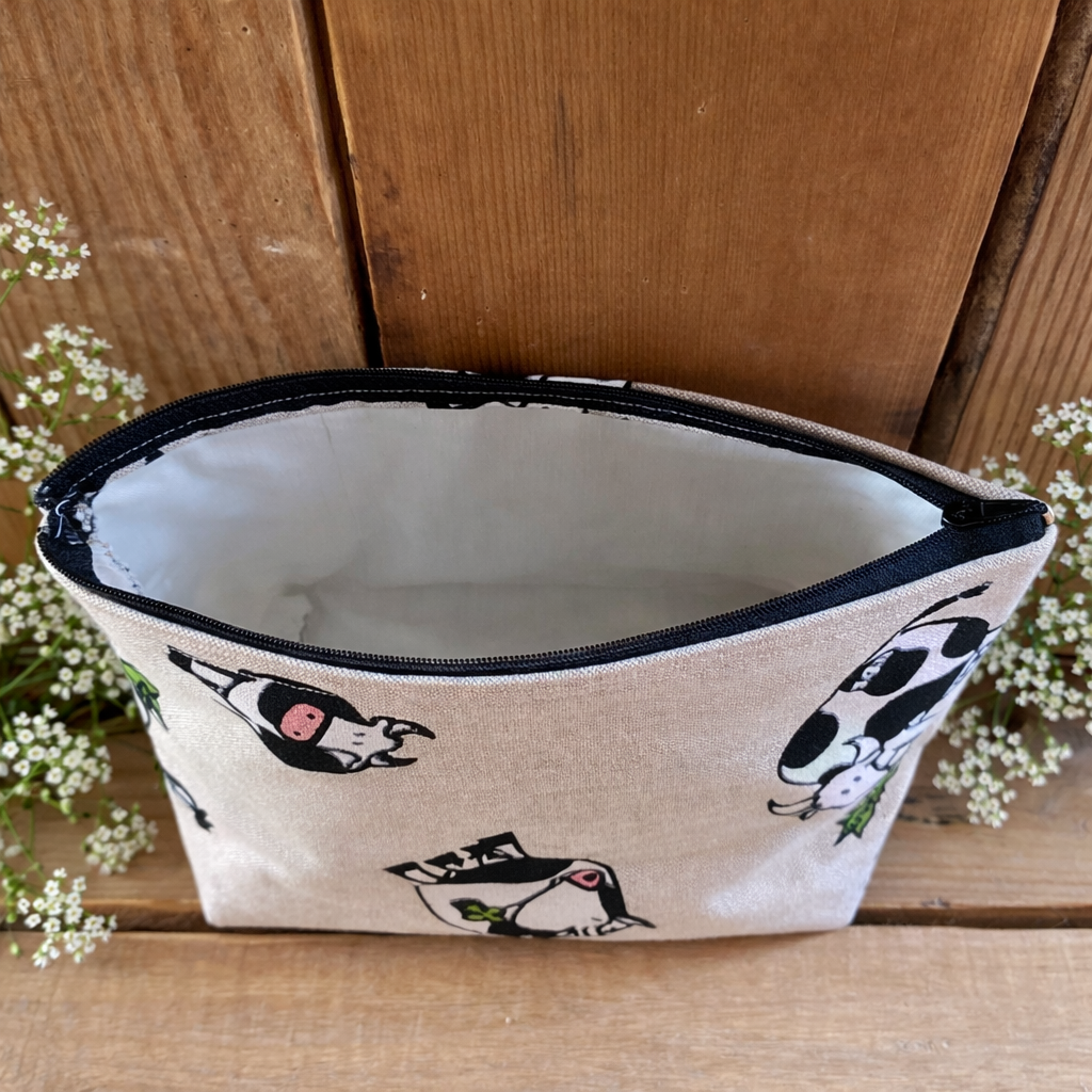Handmade Fabric cow washbag Design | Free UK Shipping