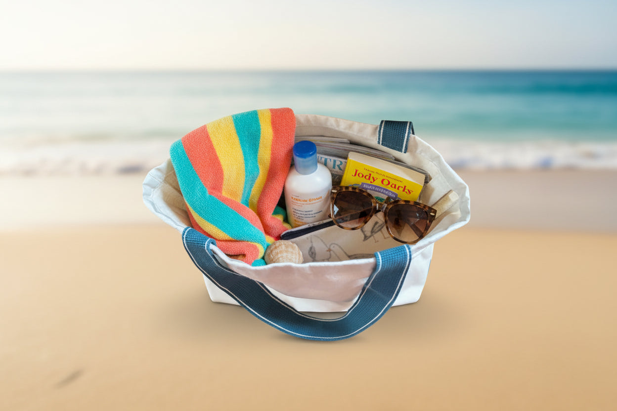 Handmade Natural 100% Organic Tote Bag & Sea Gull Purse set 