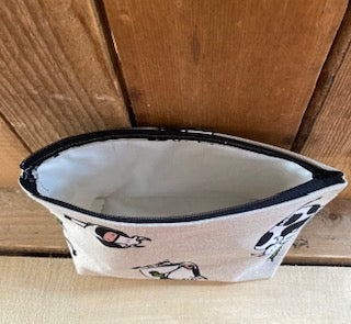 Natural Cow  Handmade  Fabric washbag