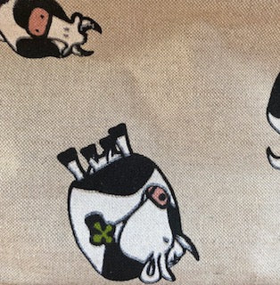 Natural Cow  Handmade  Fabric washbag