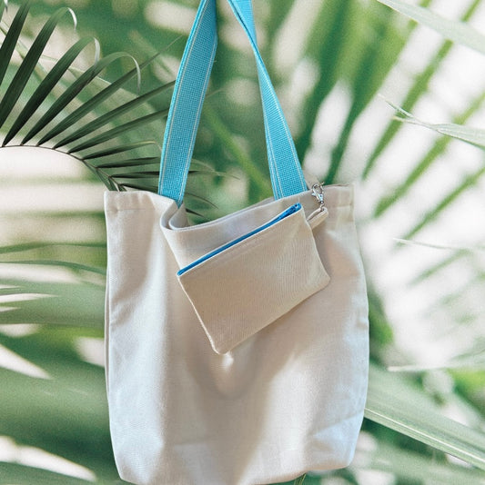 Handmade 100% Linen Organic Tote Bag and Matching Purse | Free UK Shipping