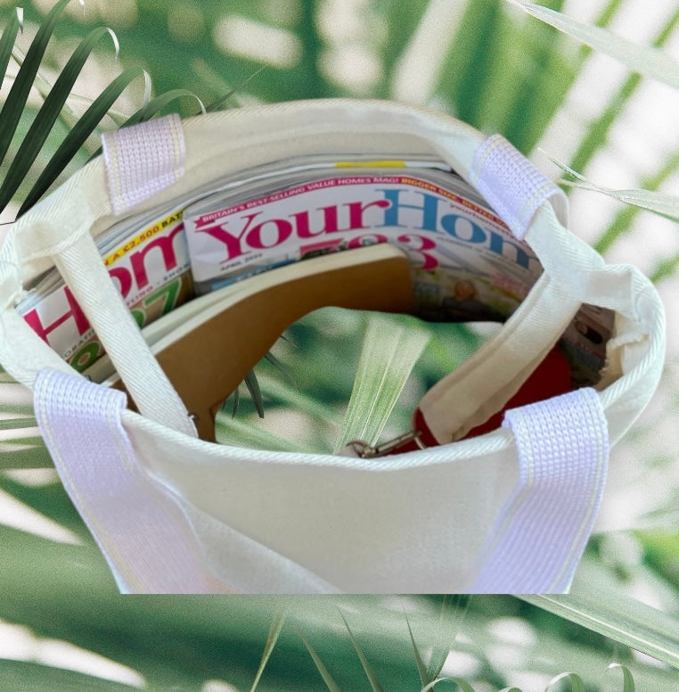 Handmade Natural 100% Linen Organic Tote Bag and Matching Purse | Free UK Shipping