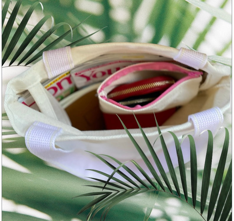 Handmade Natural 100% Linen Organic Tote Bag and Matching Purse | Free UK Shipping