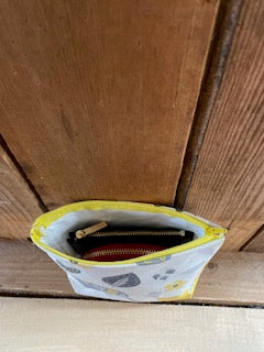 Scandinavian Birds Handmade Fabric  Purse