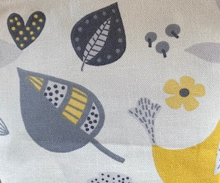Scandinavian Birds Handmade Fabric  Purse